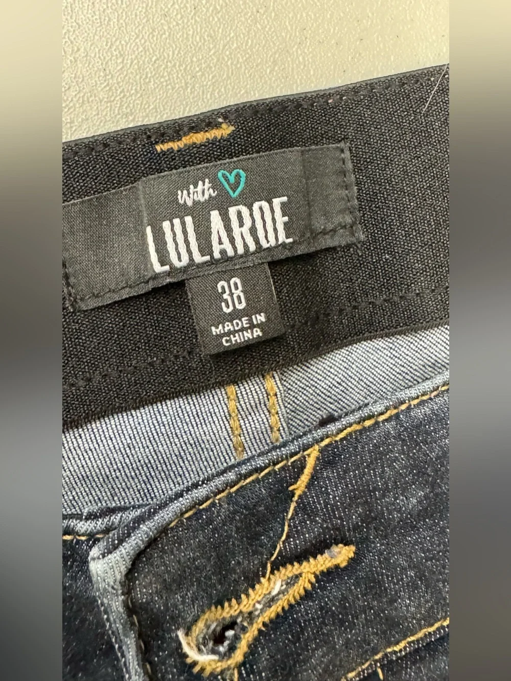 LuLaRoe Dark Blue Denim Blue Jean Shorts with Magic waistband  size 38 / 18